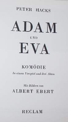 Bild Nr.1: 134-1226 Hacks,P.: (Literatur und illustrierte Bücher 20.Jahrhundert - Alte Literatur in modernen Ausgaben)