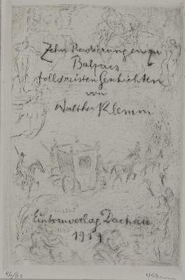 Bild Nr.3: 134-1260 Klemm,W.: (Literatur und illustrierte Bücher 20.Jahrhundert - Alte Literatur in modernen Ausgaben)
