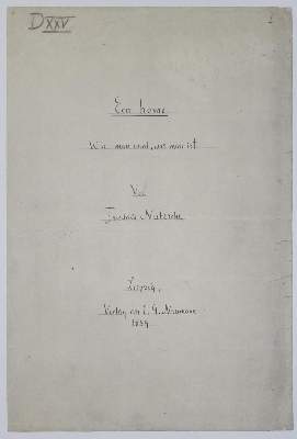 Bild Nr.1: 134-1302 Nietzsche,F.: (Literatur und illustrierte Bücher 20.Jahrhundert - Alte Literatur in modernen Ausgaben)