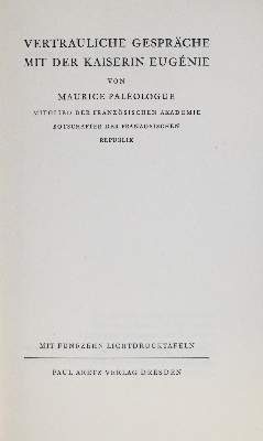 Bild Nr.2: 134-1306 Paleologue,M.: (Literatur und illustrierte Bücher 20.Jahrhundert - Alte Literatur in modernen Ausgaben)