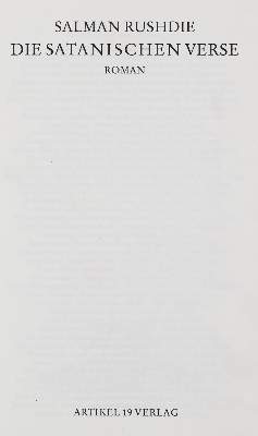 Bild Nr.3: 134-1327 Rushdie,S.: (Literatur und illustrierte Bücher 20.Jahrhundert - Alte Literatur in modernen Ausgaben)