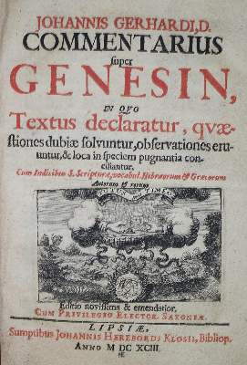 Bild Nr.1: 134-133 Gerhard,J.: (Alte Drucke, Handschriften und Theologie)