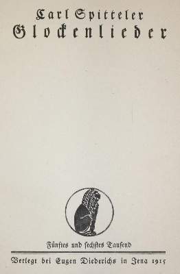 Bild Nr.2: 134-1343 Spitteler,C.: (Literatur und illustrierte Bücher 20.Jahrhundert - Alte Literatur in modernen Ausgaben)