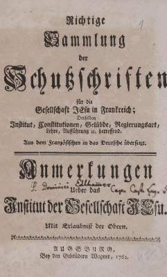 Bild Nr.1: 134-135 Sammelband: (Gesellschaft Jesu)