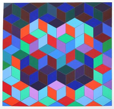 Bild Nr.16: 134-1353 Descartes,R.: (Vasarely)