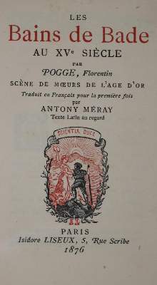 Bild Nr.1: 134-1399 Poggio Bracciolini,G.F.: (Medizin, Balneologie)