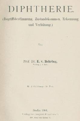 Bild Nr.1: 134-1405 Bering,E.v.: (Medizin)