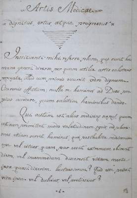 Bild Nr.1: 134-1416 Artis Medicae.: (Medizin, Handschriften)