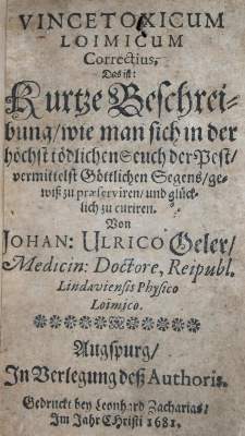 Bild Nr.1: 134-1439 Oeler,J.U.: (Medizin, Pest)