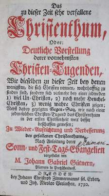Bild Nr.1: 134-144 Gütner,J.G.: (Alte Drucke, Handschriften und Theologie)