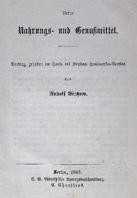 Bild Nr.1: 134-1458 Virchow,R.: (Medizin)