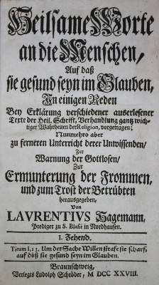 Bild Nr.1: 134-148 Hagemann,L.: (Alte Drucke, Handschriften und Theologie)