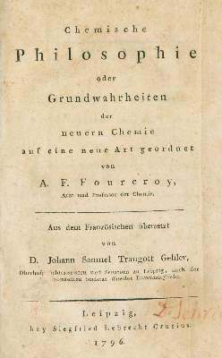 Bild Nr.1: 134-1520 Foureroy,A.F.: (Verschiedene Länder - Geschichte, Chemie)