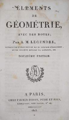 Bild Nr.1: 134-1559 Legendre,A.M.: (Verschiedene Gebiete - Varia, Mathematik)