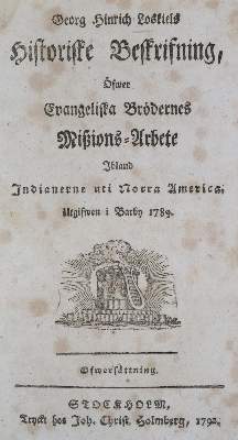 Bild Nr.1: 134-1627 Loskiel,G.H.: (Amerika, Indianer)