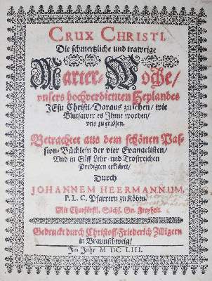 Bild Nr.1: 134-175 Heermann,J.: (Alte Drucke, Handschriften und Theologie)