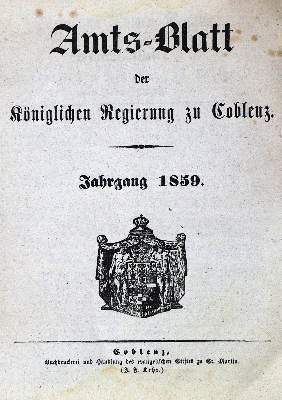 Bild Nr.1: 134-1750 Amts-Blatt: (Deutschland, Koblenz)