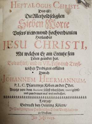 Bild Nr.1: 134-176 Heermann,J.: (Alte Drucke, Handschriften und Theologie)