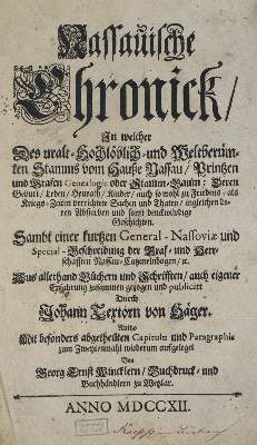 Bild Nr.1: 134-1775 Textor,J.: (Deutschland, Nassau)