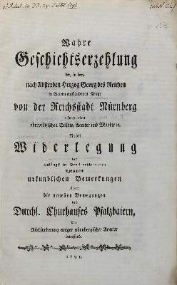 Bild Nr.2: 134-1777 Wahre Geschichtserzehlung: (Deutschland, Nürnberg)