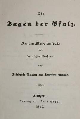 Bild Nr.1: 134-1784 Baader,F. u. L.Moris (d.i. H.Müller).: (Deutschland, Pfalz)