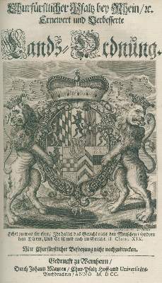 Bild Nr.1: 134-1785 Churfürstlicher Pfaltz bei Rhein,: (Deutschland, Pfalz)