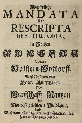 Bild Nr.1: 134-1793 Kayerliche Mandata: (Deutschland, Rantzau)