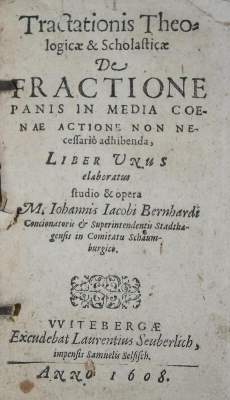 Bild Nr.1: 134-18 Bernhardi,J.J.: (Alte Drucke, Handschriften und Theologie)