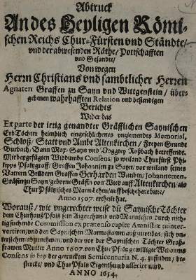 Bild Nr.1: 134-1811 Sayn-Wittgenstein.: (Deutschland)