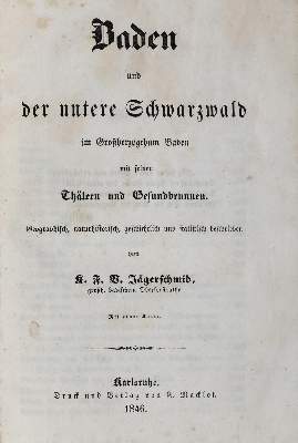 Bild Nr.1: 134-1818 Jägerschmid, K. F. B.: (Deutschland, Schwarzwald)