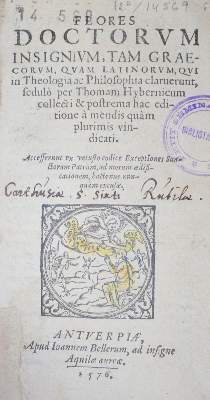 Bild Nr.1: 134-182 Hibernicus,T.: (Alte Drucke, Handschriften und Theologie)