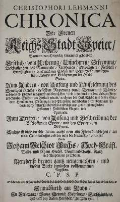 Bild Nr.1: 134-1820 Lehmann,C.: (Deutschland, Speyer)