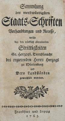 Bild Nr.1: 134-1822 Sammlung: (Deutschland, Staatsschriften)