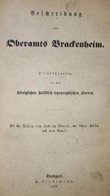 Bild Nr.1: 134-1841 Oberamtsbeschreibungen.: (Deutschland, Württemberg)