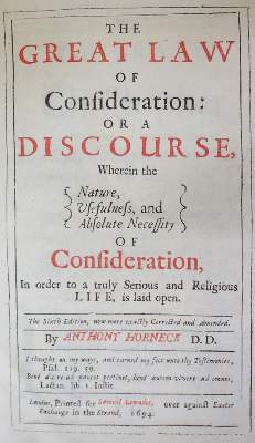 Bild Nr.1: 134-186 Horneck,A.: (Alte Drucke, Handschriften und Theologie)