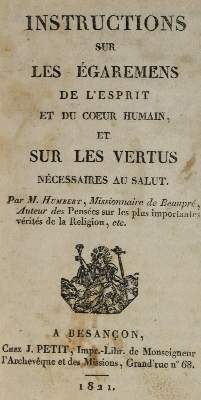 Bild Nr.1: 134-190 Humbert,(P.H.).: (Alte Drucke, Handschriften und Theologie)