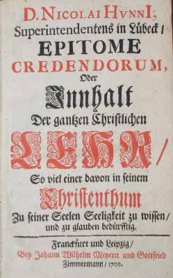 Bild Nr.1: 134-191 Hunnius,N.: (Alte Drucke, Handschriften und Theologie)