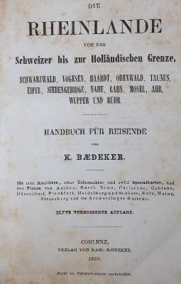 Bild Nr.1: 134-1969 Rheinlande, Die,: (Verschiedene Länder - Geschichte, Baedeker)