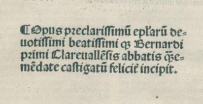 Bild Nr.1: 134-198 Bernardus Claravallensis.: (Inkunabeln)