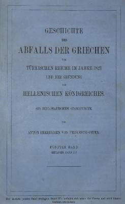 Bild Nr.1: 134-2006 Prokesch-Osten,A.V.: (Verschiedene Länder - Geschichte, Griechenland)