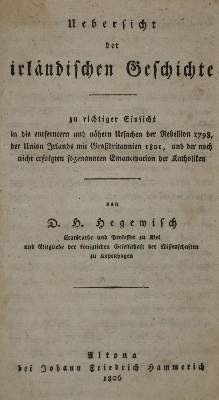 Bild Nr.1: 134-2021 Hegewisch,D.H.: (Verschiedene Länder - Geschichte, Irland)