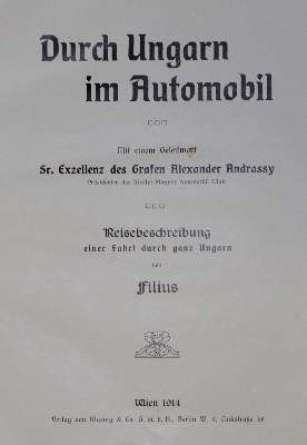 Bild Nr.1: 134-2076 Filius (d.i. A.Schmal).: (Verschiedene Länder - Geschichte, Ungarn, Auto)