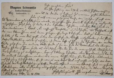Bild Nr.2: 134-2126 Schwantje, Magnus,: (Autographen)