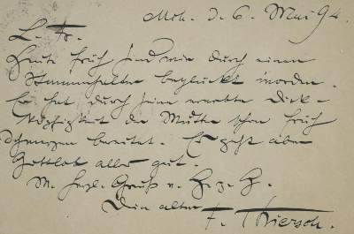 Bild Nr.2: 134-2132 Thiersch, Friedrich v.,: (Autographen)