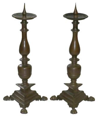 Bild Nr.1: 134-2170 Paar Bronzeleuchter,: (Varia, Leuchter)