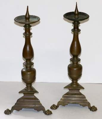 Bild Nr.2: 134-2170 Paar Bronzeleuchter,: (Varia, Leuchter)