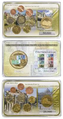 Bild Nr.1: 134-2177 Euro-Münzsätze.: (Varia, Numismatik u. Siegelkunde, Medaillen)