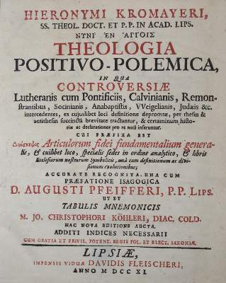 Bild Nr.1: 134-218 Kromayer,H.: (Alte Drucke, Handschriften und Theologie)