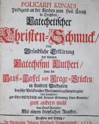 Bild Nr.1: 134-220 Kunad,P.: (Alte Drucke, Handschriften und Theologie)