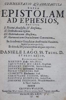Bild Nr.1: 134-221 Lagus,D.: (Alte Drucke, Handschriften und Theologie)